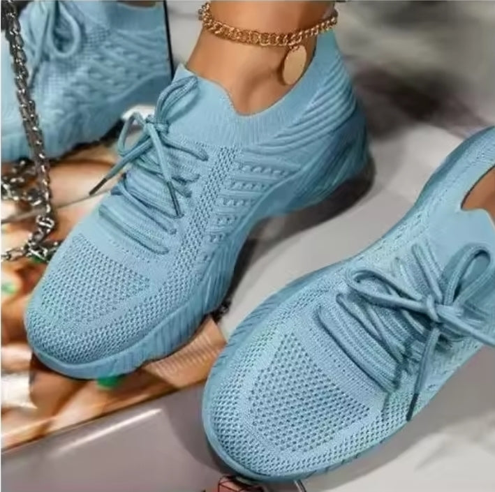 Women Sneakers Breathable Casual Women Sports Shoes Lace Up Ladies Flats Female Summer Vulcanized Running Zapatillas De Mujer