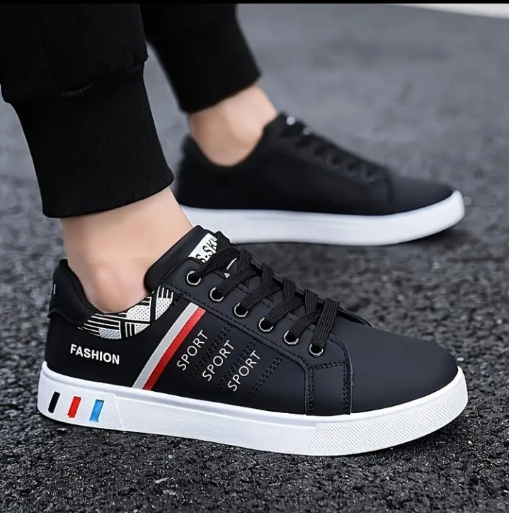 Men's Retro Low-Top Sneakers - Breathable Upper & Cushioned Rubber Sole