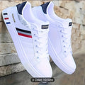 Men's Retro Low-Top Sneakers - Breathable Upper & Cushioned Rubber Sole