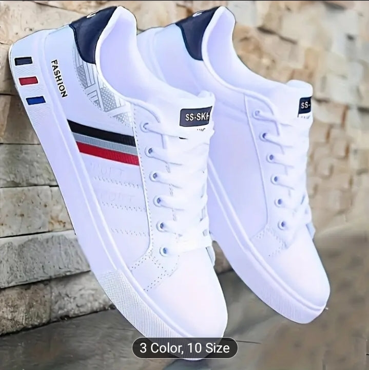 Men's Retro Low-Top Sneakers - Breathable Upper & Cushioned Rubber Sole